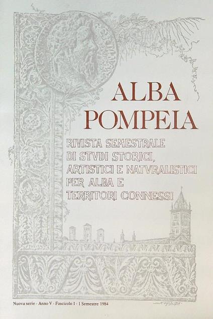 Alba Pompeia Fasc I - I sem 1984 - copertina