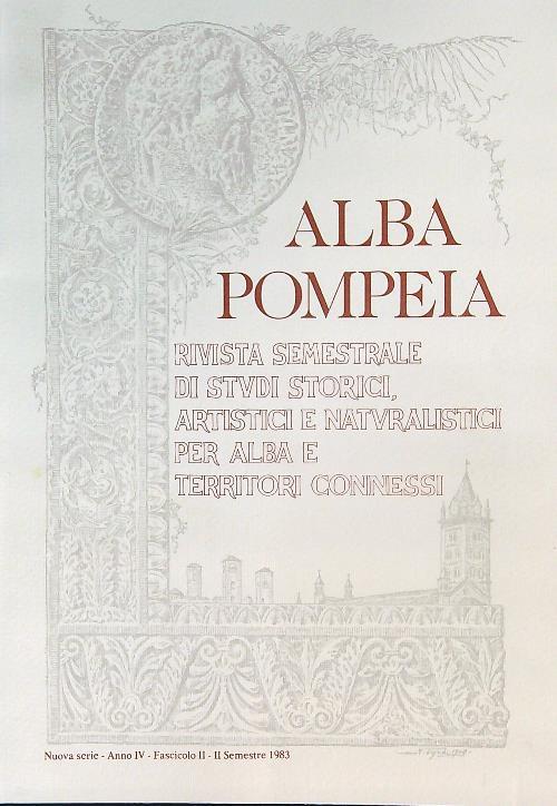 Alba Pompeia Fasc II - II sem 1983 - copertina