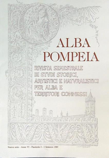 Alba Pompeia Fasc I - I sem 1985 - copertina