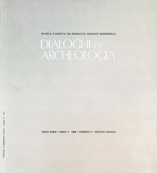 Dialoghi di archeologia 2/1986 - copertina