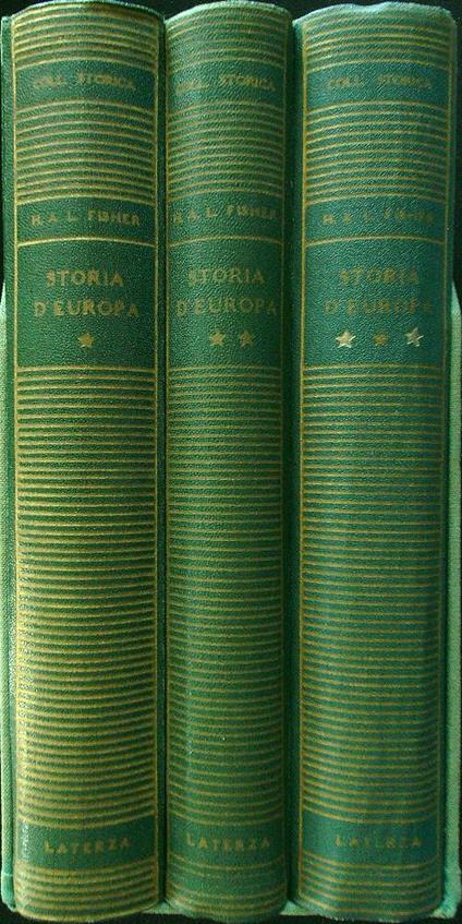 Storia d'europa 3 volumi - Fisher - copertina