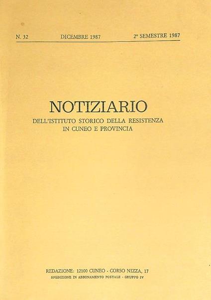 Notiziario 32/1987 - copertina