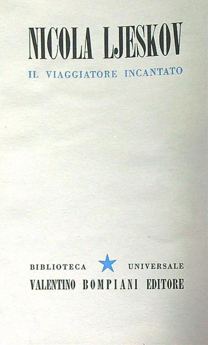 Il viaggiatore incantato - Nikolaj Leskov - copertina