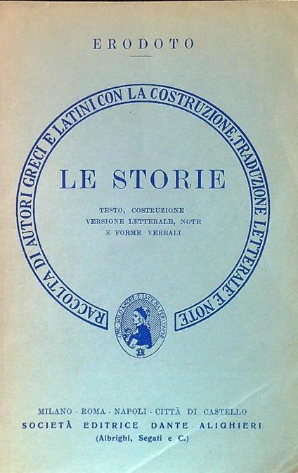 Le Storie - Erodoto - copertina