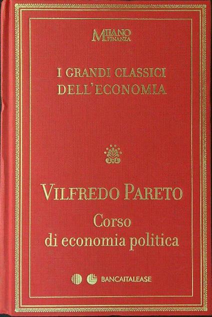 I  grandi classici dell'economia 14 Corso di economia politica - Vilfredo Pareto - copertina