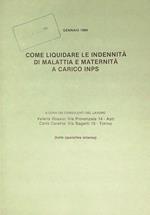 Come liquidare le indennità di malattia e maternità a carico INPS