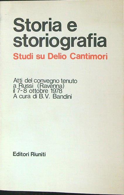 Storia e storiografia - copertina