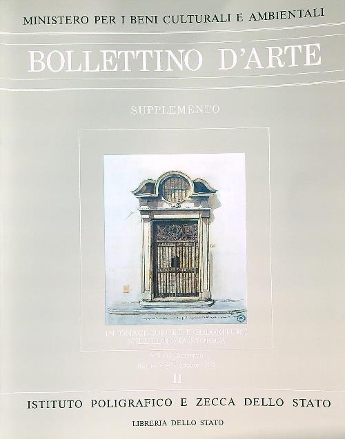 Bollettino d'Arte Supplemento al 35-36/1986. Vol II - copertina