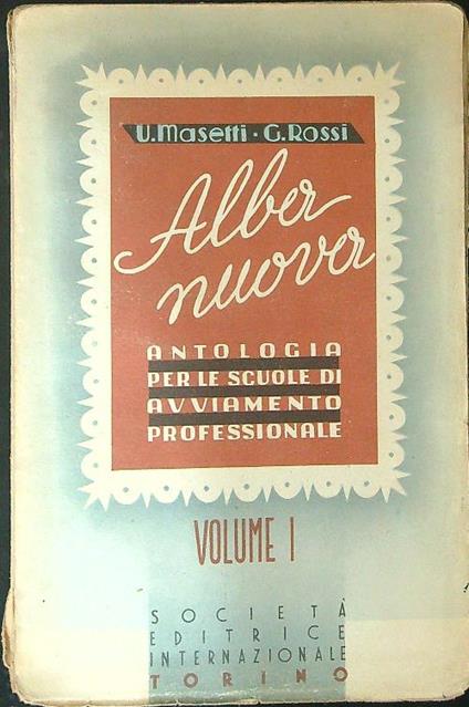 Alba nuova Vol I - U. Masetti - copertina