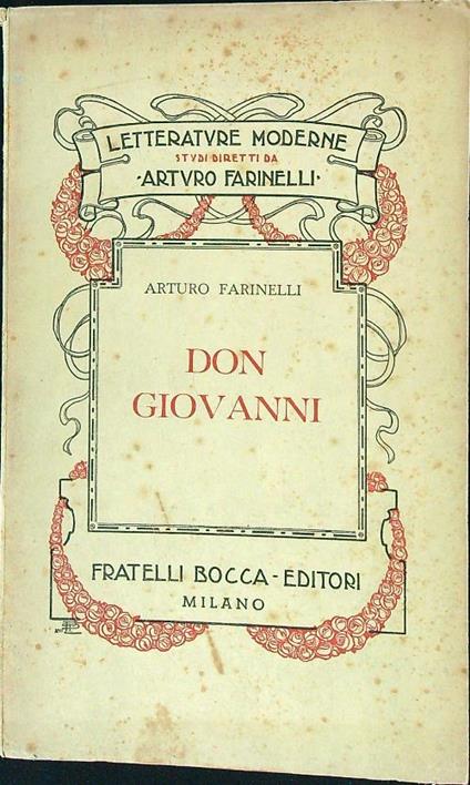 Don Giovanni - Arturo Farinelli - copertina