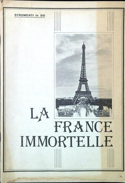 La France Immortelle - copertina