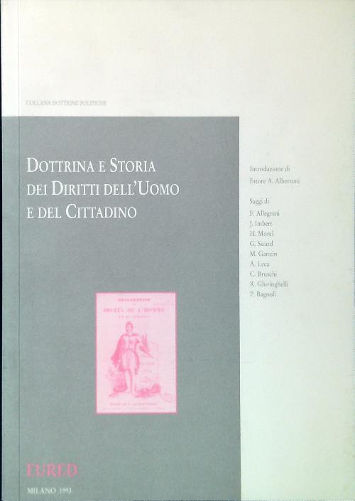 Dottrina e storia dei diritti dell'uomo e del cittadino - copertina