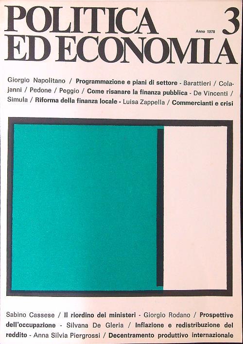 Politica ed economia 3 / Anno 1978