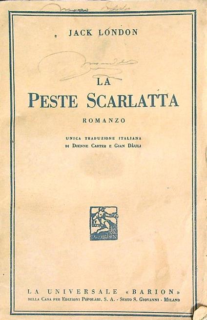 La peste scarlatta - Jack London - copertina
