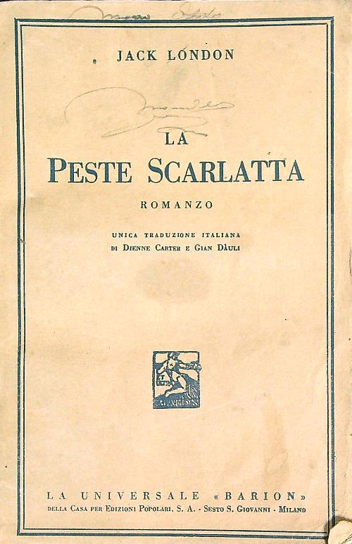 La peste scarlatta - Jack London - copertina