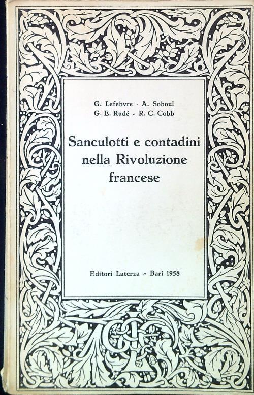 Sanculotti e contadini nella Rivoluzione francese - copertina