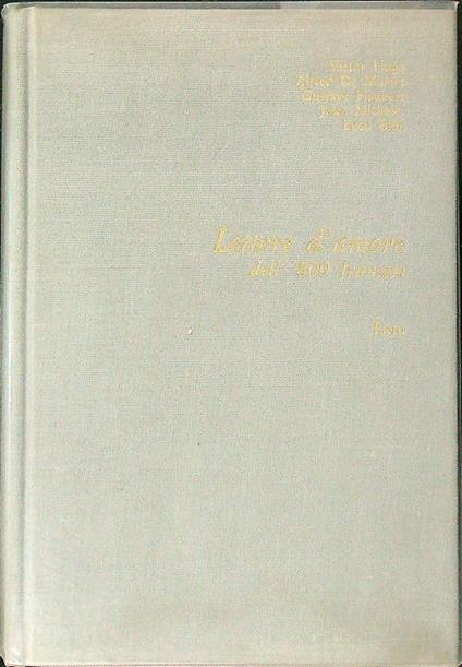 Lettere d'amore dell'800 francese - copertina