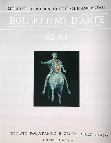 Bollettino d'arte 62-63 - copertina