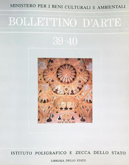 Bollettino d'arte 39- 40/1986 - copertina