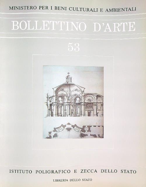 Bollettino d'arte 53/1989 - copertina