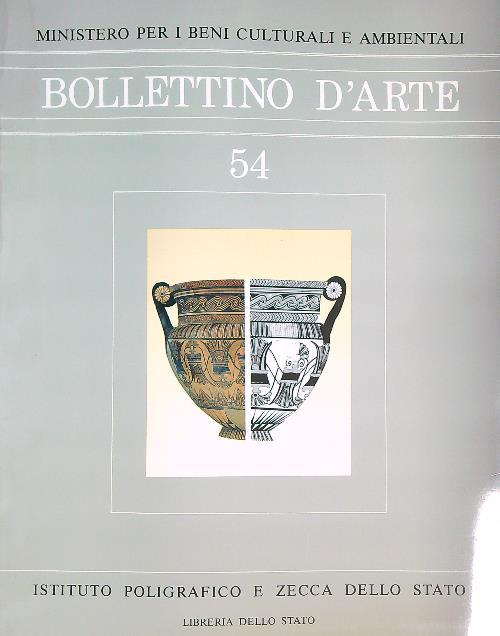 Bollettino d'arte 54/1989 - copertina
