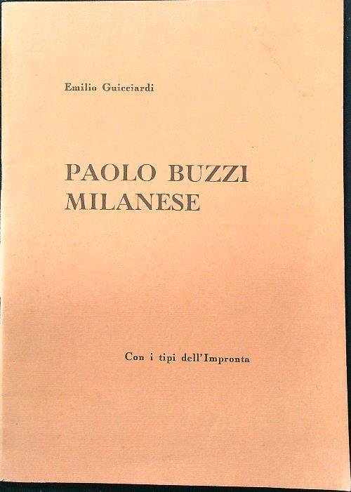 Paolo Buzzi Milanese - Emilio Guicciardi - copertina