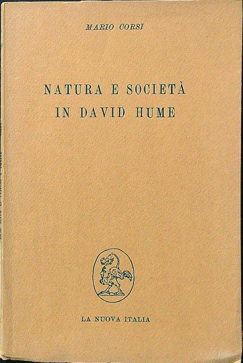 Natura e società in David Hume - Mario Corsi - copertina