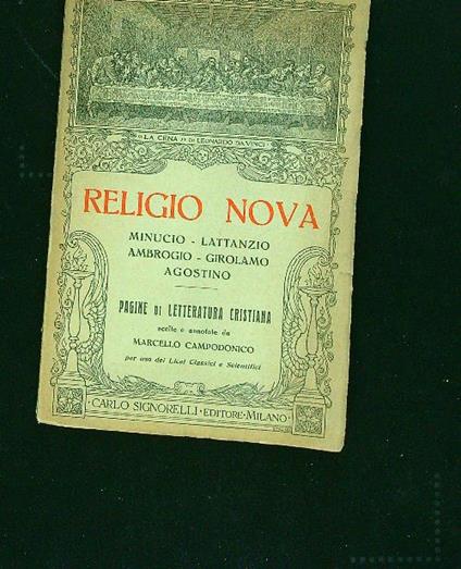 Religio nova - copertina