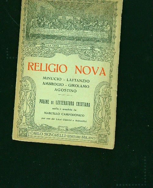 Religio nova - copertina