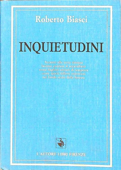 Inquietudini - Roberto Biasci - copertina