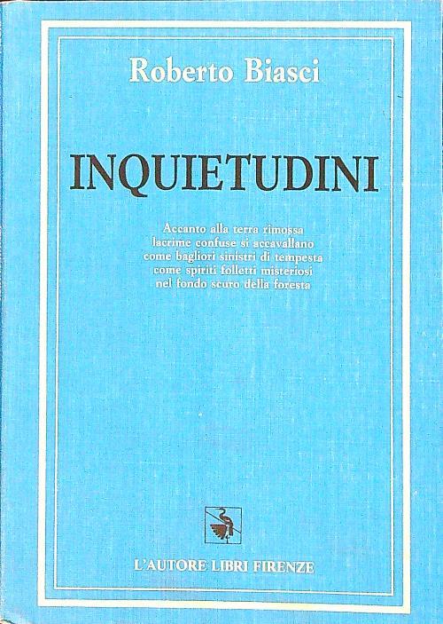 Inquietudini - Roberto Biasci - copertina