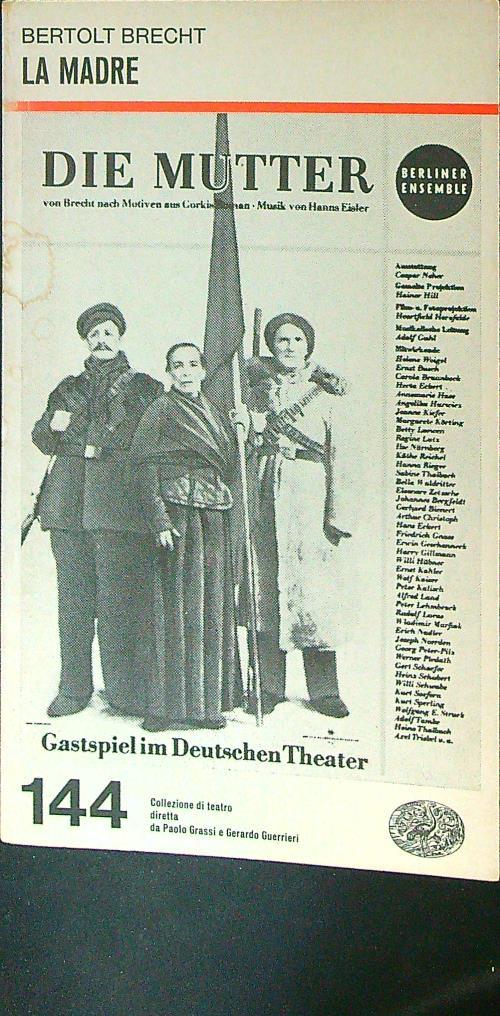 La  madre - Bertolt Brecht - copertina