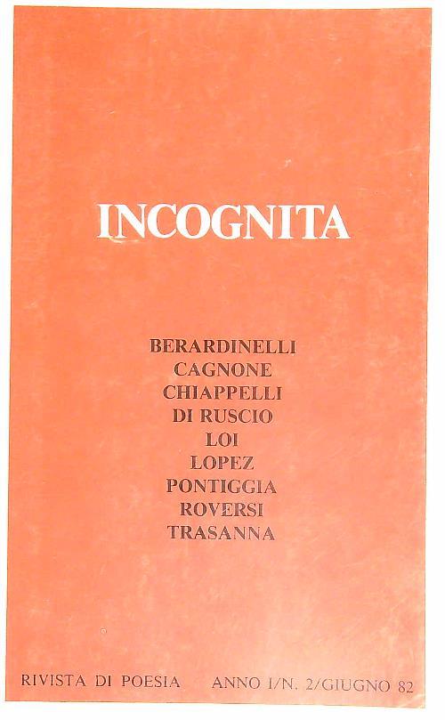 Incognita 2/Giugno 82 - copertina