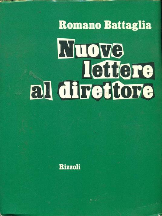 Nuove lettere al direttore - Romano Battaglia - copertina