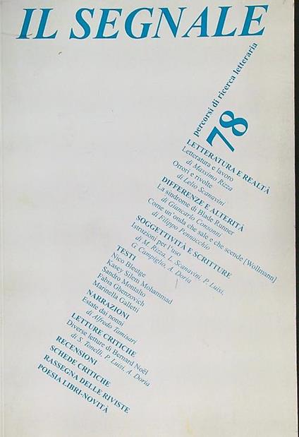Il segnale 78 - copertina