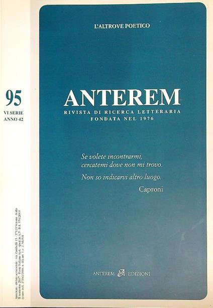 Anterem 95/ 2004 - copertina