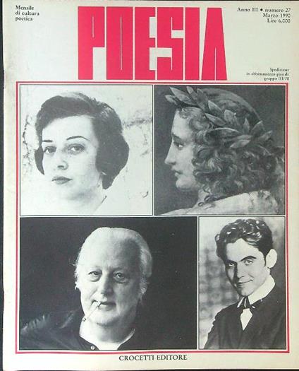 Poesia 27 / Marzo 1990 - copertina