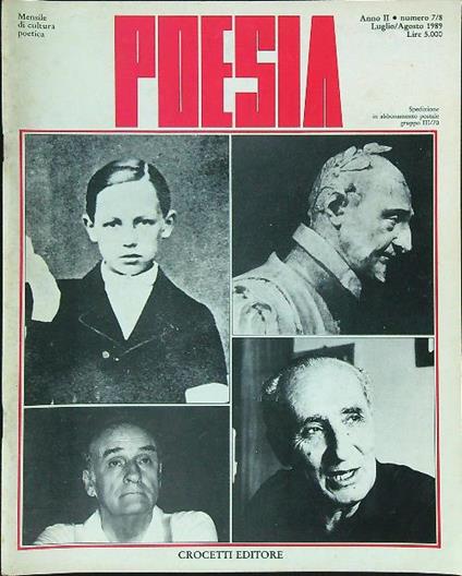 Poesia 7-8/1989 - copertina