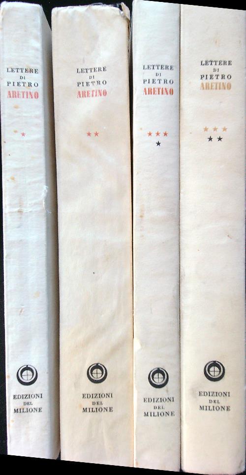 lettere sull'arte di pietro aretino 4vv - Aretino - copertina