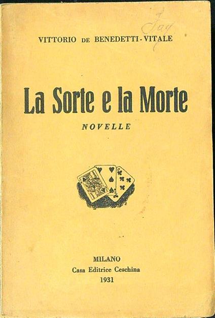 La sorte e la morte - Vittorio de Benedetti-Vitale - copertina