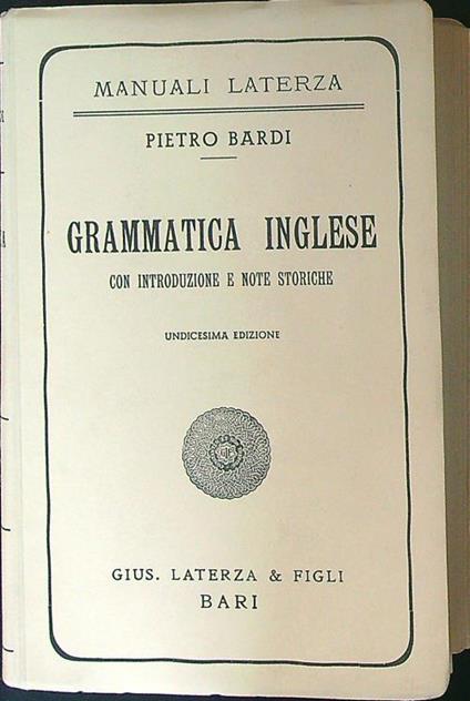 Grammatica Inglese - Pietro bardi - copertina