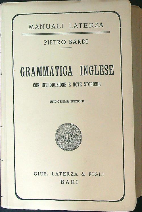Grammatica Inglese - Pietro bardi - copertina