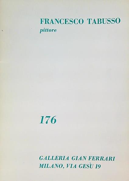 Francesco Tabusso pittore - copertina
