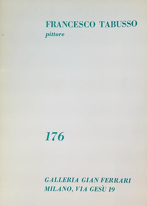 Francesco Tabusso pittore - copertina