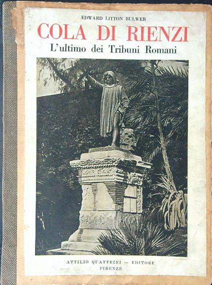 Cola di Rienzi - Edwrd Litton Bulwer - copertina