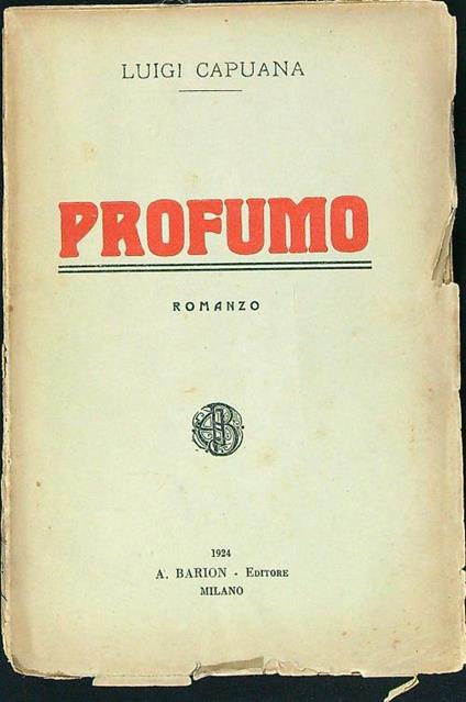 Profumo - Luigi Capuana - copertina