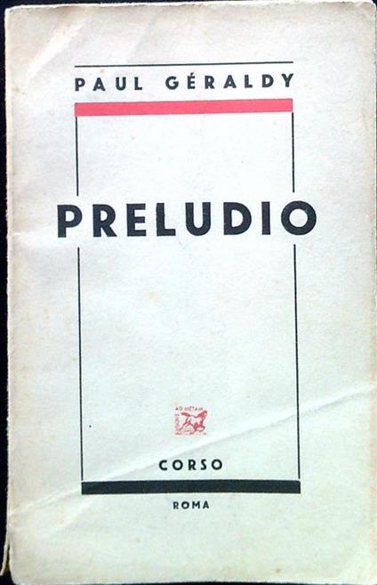Preludio - Paul Geraldy - copertina
