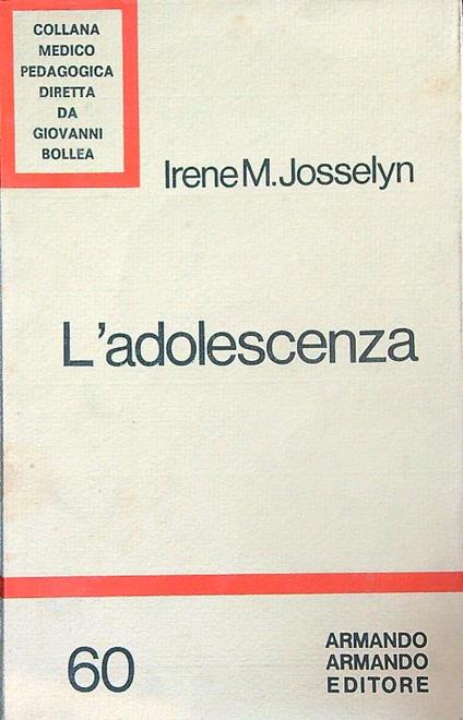 L' adolescenza - Irene Josselyn - copertina