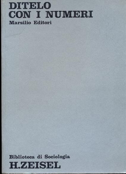 Ditelo con i numeri - H. Zeisel - copertina