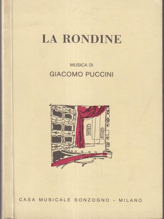 La rondine - Giacomo Puccini - copertina